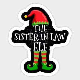 Sister In Law Elf Family Matching Christmas Group Funny Gift Sticker